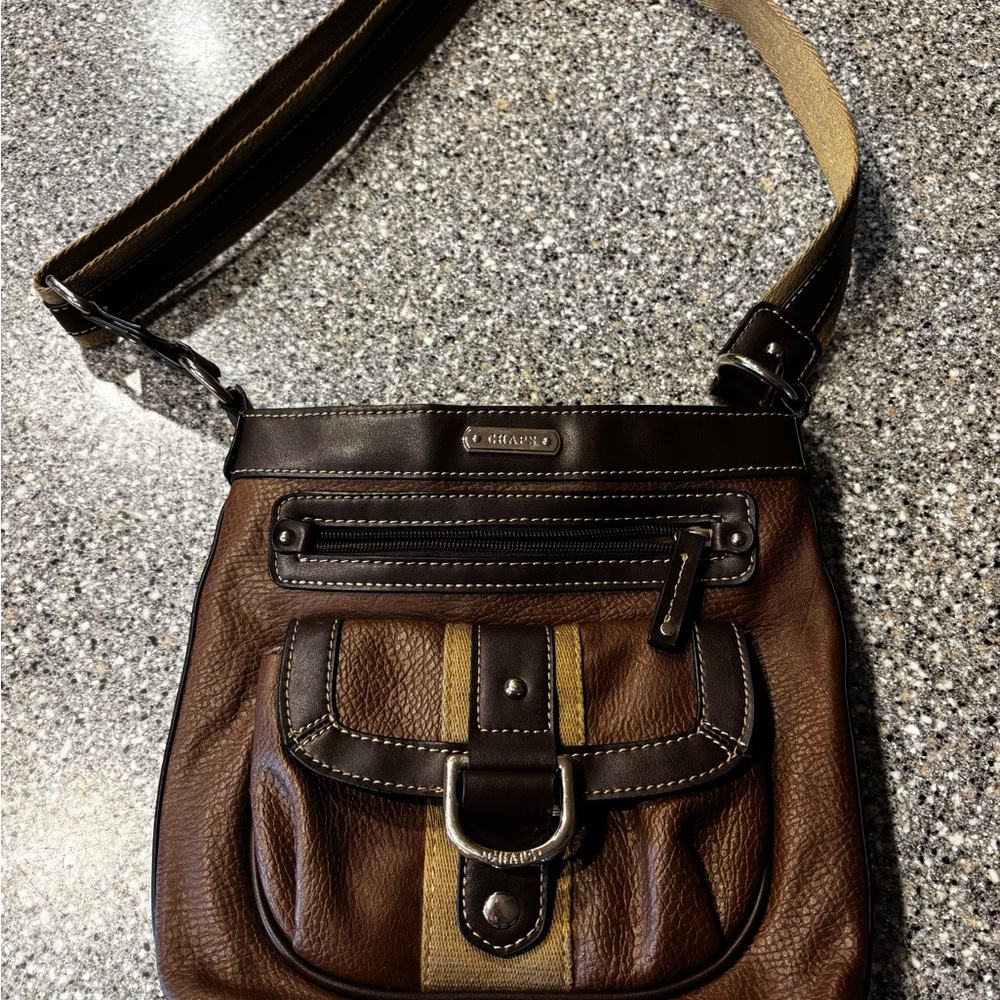 Chaps and Tan Brown Messenger Bag
